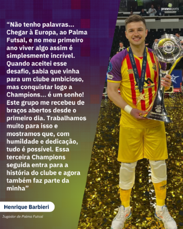 💬 𝐇𝐞𝐧𝐫𝐢𝐪𝐮𝐞, depois da sua primeira Final Four da #UFCL... Que venham muitas mais!

#ProneoSports