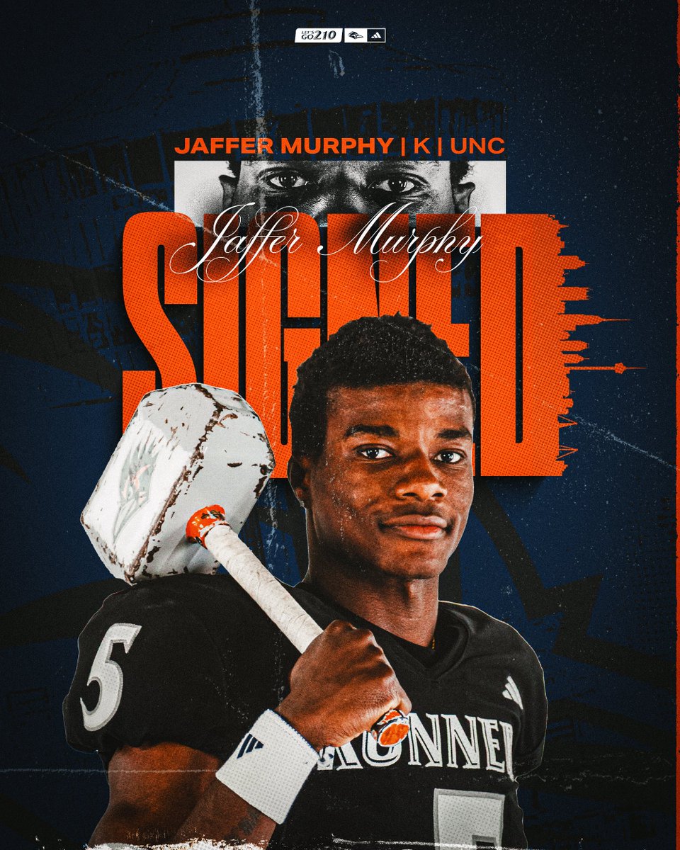 UTSA Football 🏈 (@utsaftbl) on Twitter photo ✍️ 𝓢𝓲𝓰𝓷𝓮𝓭
☑️ Jaffer Murphy
📍Marion, IA | UNC
🏈 K
Welcome to the #210TriangleofToughness, <a href="/jaffermurphy/">JafferMurphy</a> !
#BirdsUp🤙 ✍️ 𝓢𝓲𝓰𝓷𝓮𝓭
☑️ Jaffer Murphy
📍Marion, IA | UNC
🏈 K
Welcome to the #210TriangleofToughness, <a href="/jaffermurphy/">JafferMurphy</a> !
#BirdsUp🤙