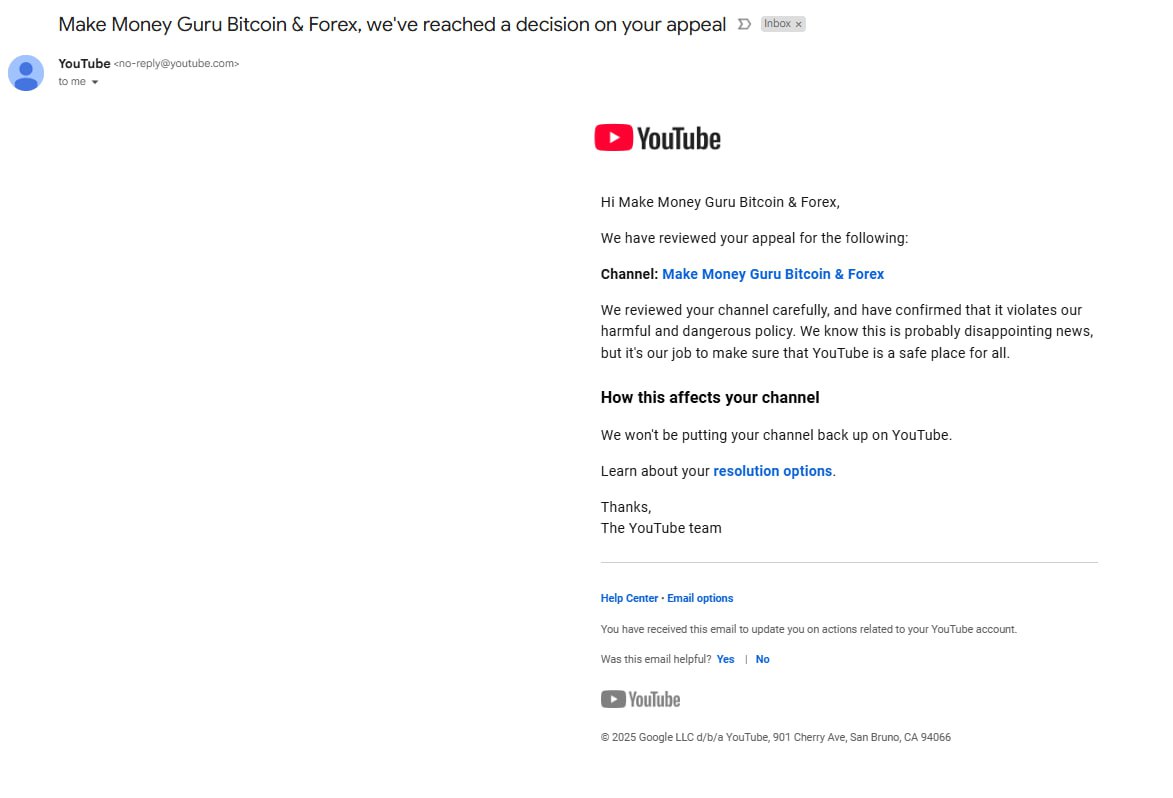 Dear <a href="/YouTubeIndia/">YouTube India</a> My channel get terminated permanently, I am doing hard work from last 10 Years on YouTube, suddenly i got strike on YouTube video, I have ask multiple times, my Youtube video getting strike, but now all gone it's my hard work of 10 years.
