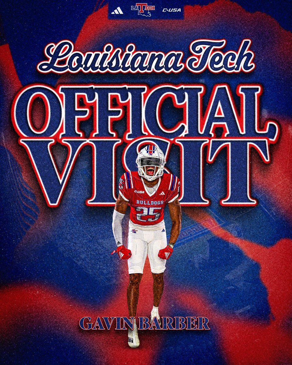 Gavin Barber (@gavinbarber2026) on Twitter photo Excited to get on campus for my Official Visit at <a href="/LATechFB/">LA Tech Football 🏈</a> this weekend‼️<a href="/LaTechSharp/">Dan Sharp</a> <a href="/CoachZMayo/">Zach Mayo</a> <a href="/Mooresville_FB/">Mooresville Football</a> <a href="/mfarrellsports/">Mike Farrell</a> Excited to get on campus for my Official Visit at <a href="/LATechFB/">LA Tech Football 🏈</a> this weekend‼️<a href="/LaTechSharp/">Dan Sharp</a> <a href="/CoachZMayo/">Zach Mayo</a> <a href="/Mooresville_FB/">Mooresville Football</a> <a href="/mfarrellsports/">Mike Farrell</a>