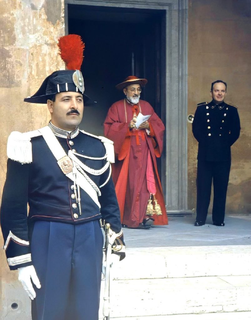 Cardinal Gregorio Pietro XV Agagianian of the Armenian Catholic Church in Vatican for the papal conclave of 1958.