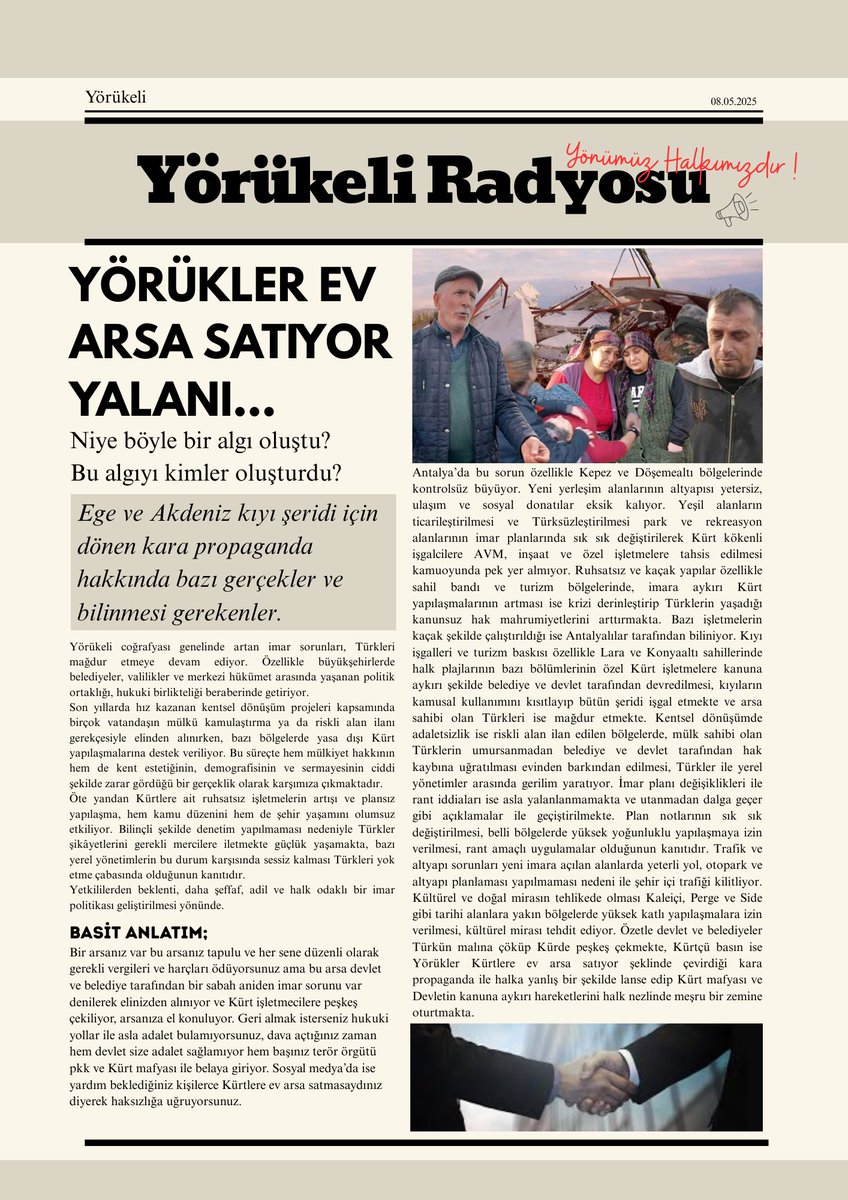 Yörükler gerçekten arsa ve mülklerini Kürtlere satıyor mu?