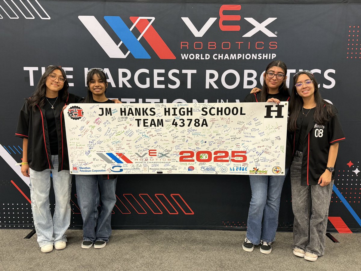 Brian Flores (@mrbflores_) on Twitter photo Thank you to all our sponsors and donors for your continued support of STEM education, and our community! We hope to continue our strong partnerships next season. The Knights placed 32nd out of 83 teams in their division at Worlds and earned a second interview.
<a href="/YsletaISDCTE/">Ysleta ISD CTE</a> Thank you to all our sponsors and donors for your continued support of STEM education, and our community! We hope to continue our strong partnerships next season. The Knights placed 32nd out of 83 teams in their division at Worlds and earned a second interview.
<a href="/YsletaISDCTE/">Ysleta ISD CTE</a>