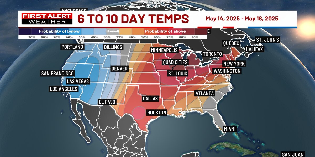 So…who’s ready for some mid to upper 80s next week? It’s going to get quite warm, especially towards next Wednesday and Thursday. 

#iawx #ilwx