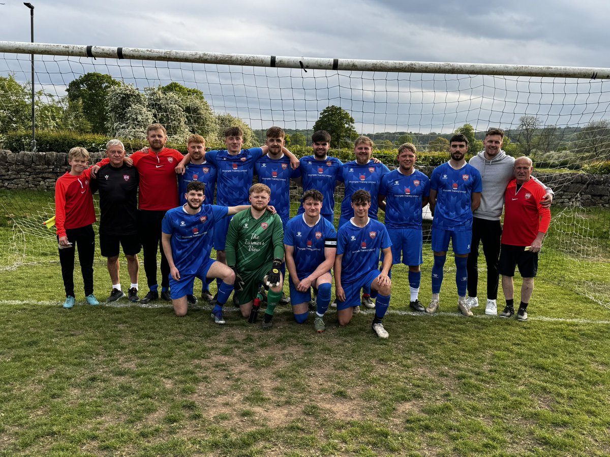 Rowsley86's tweet photo. The first team sign off in style with a dominant win away at Little Eaton.

A Louis Jamieson Hatrick and goals from Callum Baker and Billy Franklin saw us win by 5 goals to nil.

Man of the match was Louis Jamieson ⭐️

❤️🖤❤️🖤❤️ https://t.co/ReWHUL5smr
