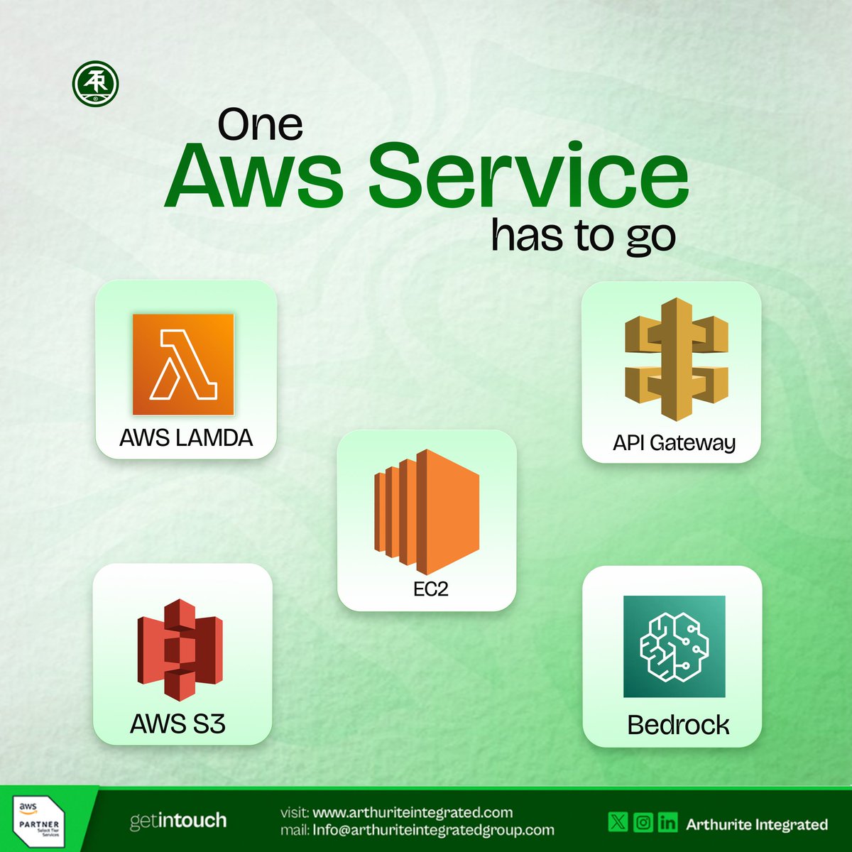 Arthurite_IX's tweet photo. If you had to remove one AWS service and keep the others, which one would you choose to give up? 👀 https://t.co/FaHJnxiOtk