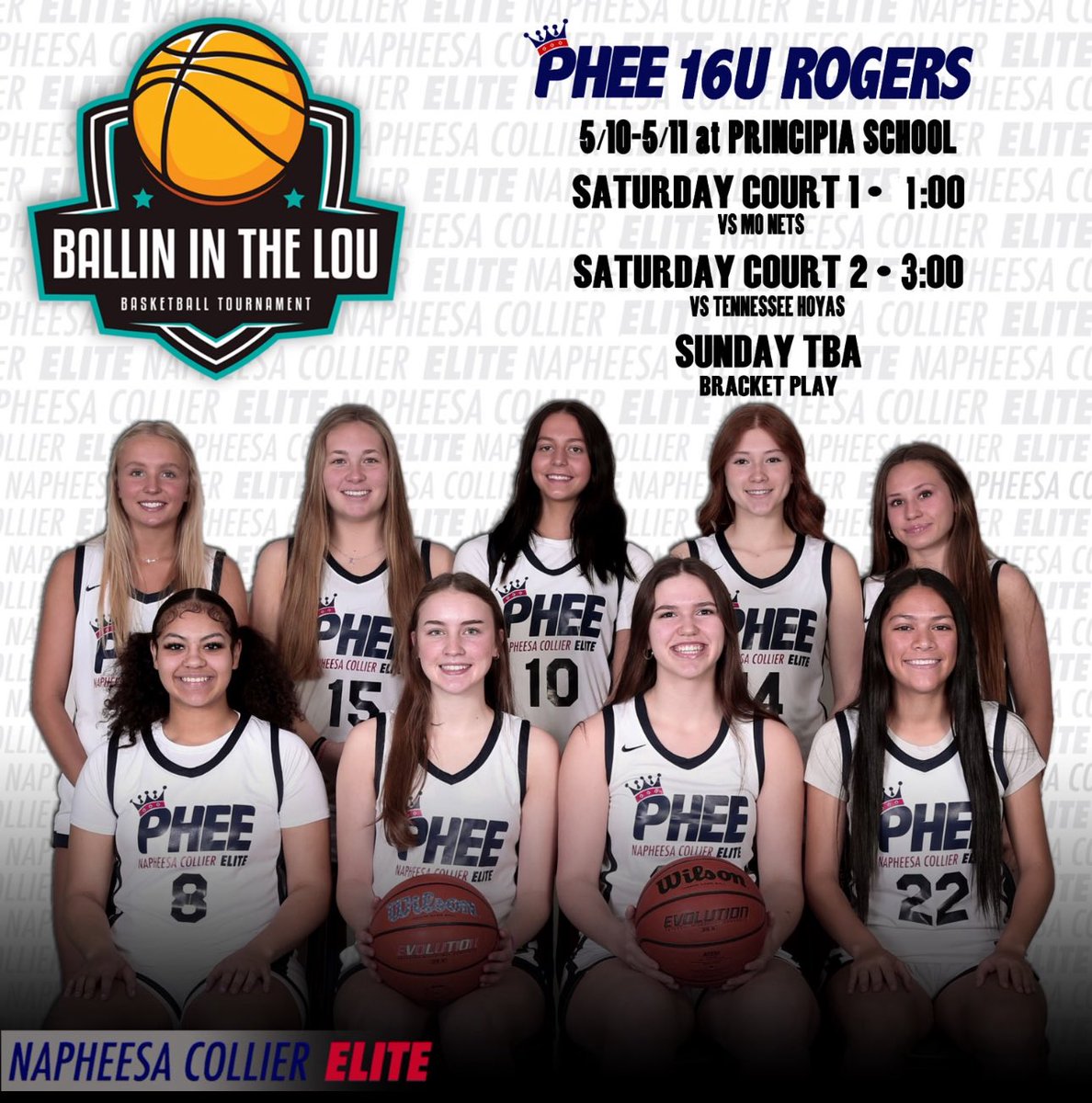 Schedule for this weekend.  Let’s work… <a href="/PheeElite/">Napheesa Collier Elite</a>