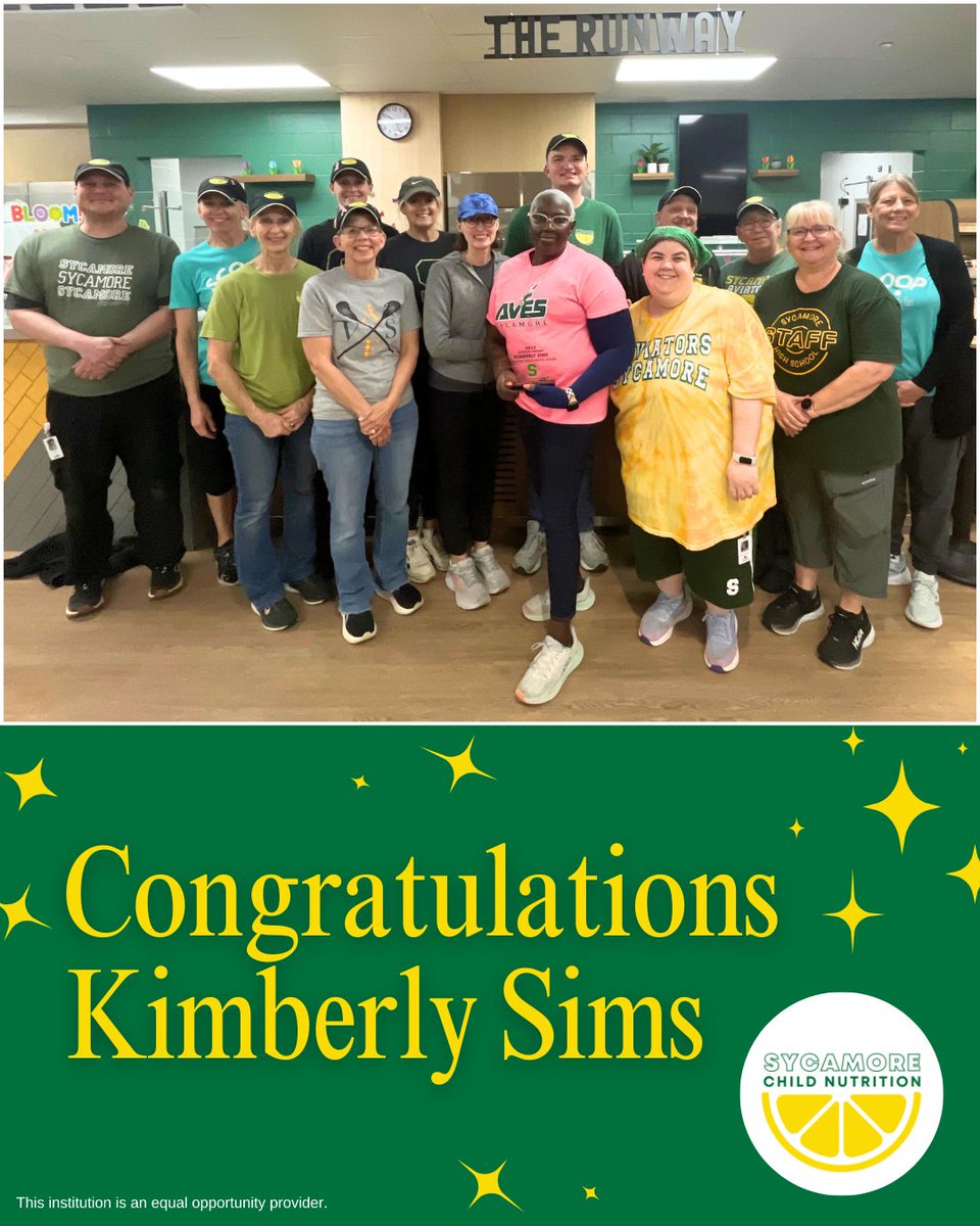 Sycamore Child Nutrition (@sycamorecns) on Twitter photo A big shoutout to our amazing high school team, featuring Kimberly Sims—our recent recipient of the Classified Excellence Award. 🏆 👏 We’re incredibly proud of Kimberly and the dedicated team that supports her every day. 💪 ❤️ Let’s keep the celebration going. <a href="/SycamoreSchools/">Sycamore Schools</a> A big shoutout to our amazing high school team, featuring Kimberly Sims—our recent recipient of the Classified Excellence Award. 🏆 👏 We’re incredibly proud of Kimberly and the dedicated team that supports her every day. 💪 ❤️ Let’s keep the celebration going. <a href="/SycamoreSchools/">Sycamore Schools</a>