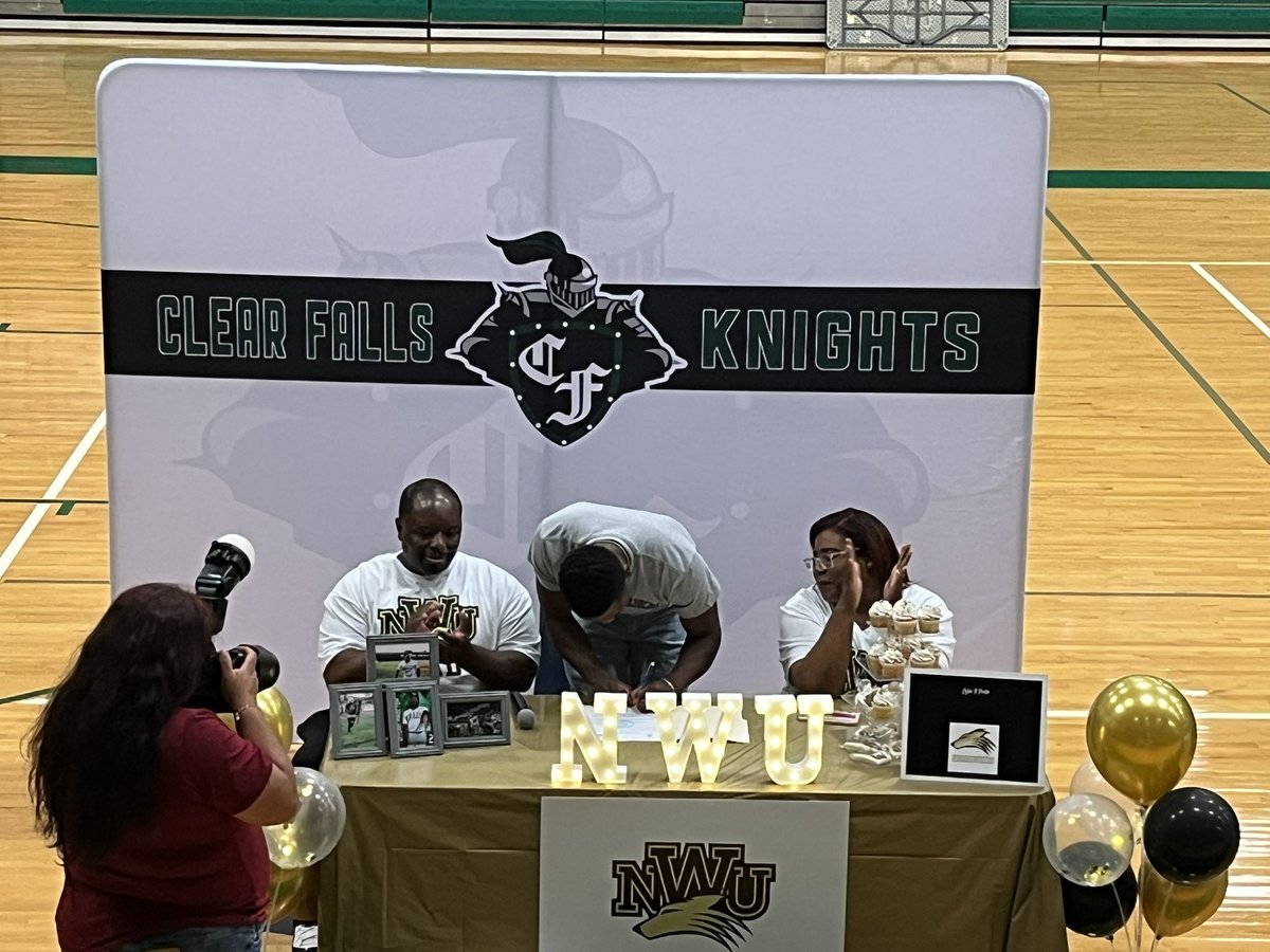 Clear Falls Football (@clearfallsfb) on Twitter photo Congratulations to <a href="/Nathanial_Cox17/">Nathanial cox</a> (William Woods University) for football and <a href="/_DylanProctor/">Dylan Proctor</a> (Nebraska Wesleyan) football/baseball on signing today! <a href="/CFHS_Knights/">Clear Falls Knights</a> <a href="/recruit_FALLSFB/">Clear Falls FB Recruiting</a> <a href="/CFHS_Knights/">Clear Falls Knights</a> Congratulations to <a href="/Nathanial_Cox17/">Nathanial cox</a> (William Woods University) for football and <a href="/_DylanProctor/">Dylan Proctor</a> (Nebraska Wesleyan) football/baseball on signing today! <a href="/CFHS_Knights/">Clear Falls Knights</a> <a href="/recruit_FALLSFB/">Clear Falls FB Recruiting</a> <a href="/CFHS_Knights/">Clear Falls Knights</a>