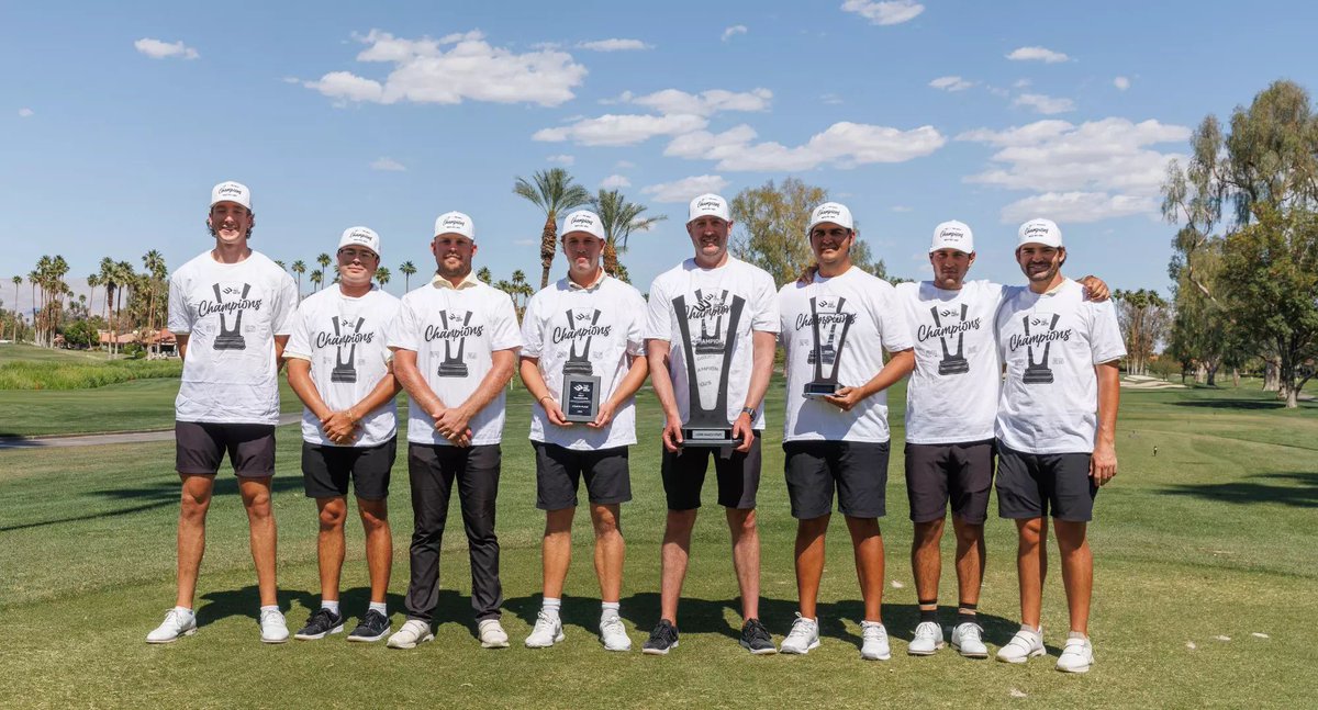 UniversityGolf1's tweet photo. ¡Long Beach State hace historia con su tercer campeonato consecutivo en el Big West! 🏆 Con un fuerte desempeño de todo el equipo, lograron superar a Cal State Fullerton por cinco golpes 🇺🇸⛳

#Golf #BigWestChampionship #LongBeachState #GolfChampions https://t.co/9HIEa3T5cD