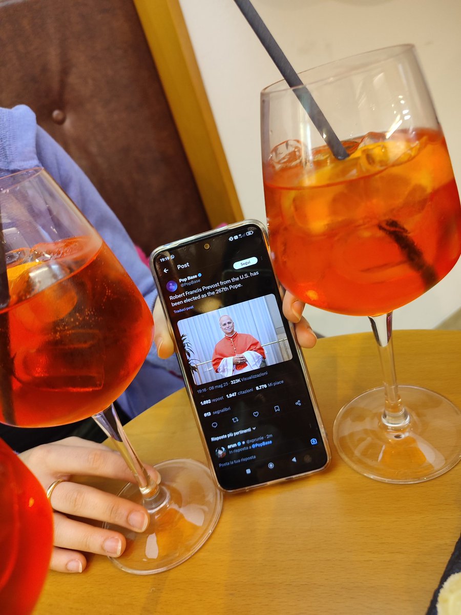 spritz + new Pope kinda vibes