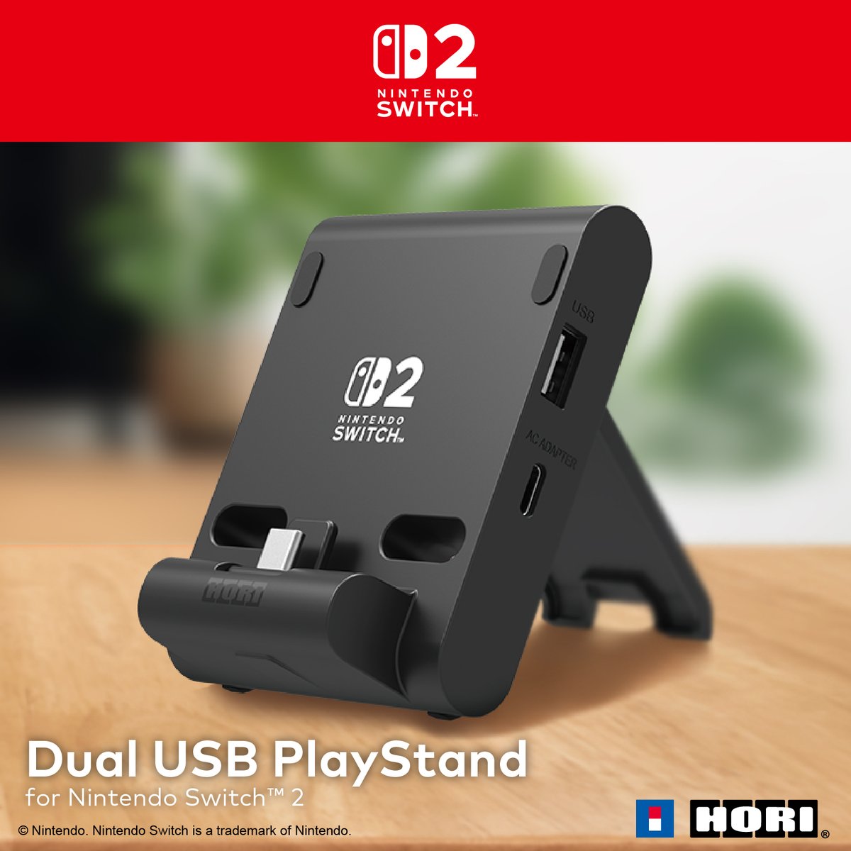 HORI_Europe's tweet image. Got two wired controllers?  
Play at the perfect angle with the #HORI Dual USB PlayStand for the #Nintendo Switch 2 system! 

Featuring two USB-A ports and one USB-C charging port. 

Available for pre-order @Amazon. 
#HORIGaming