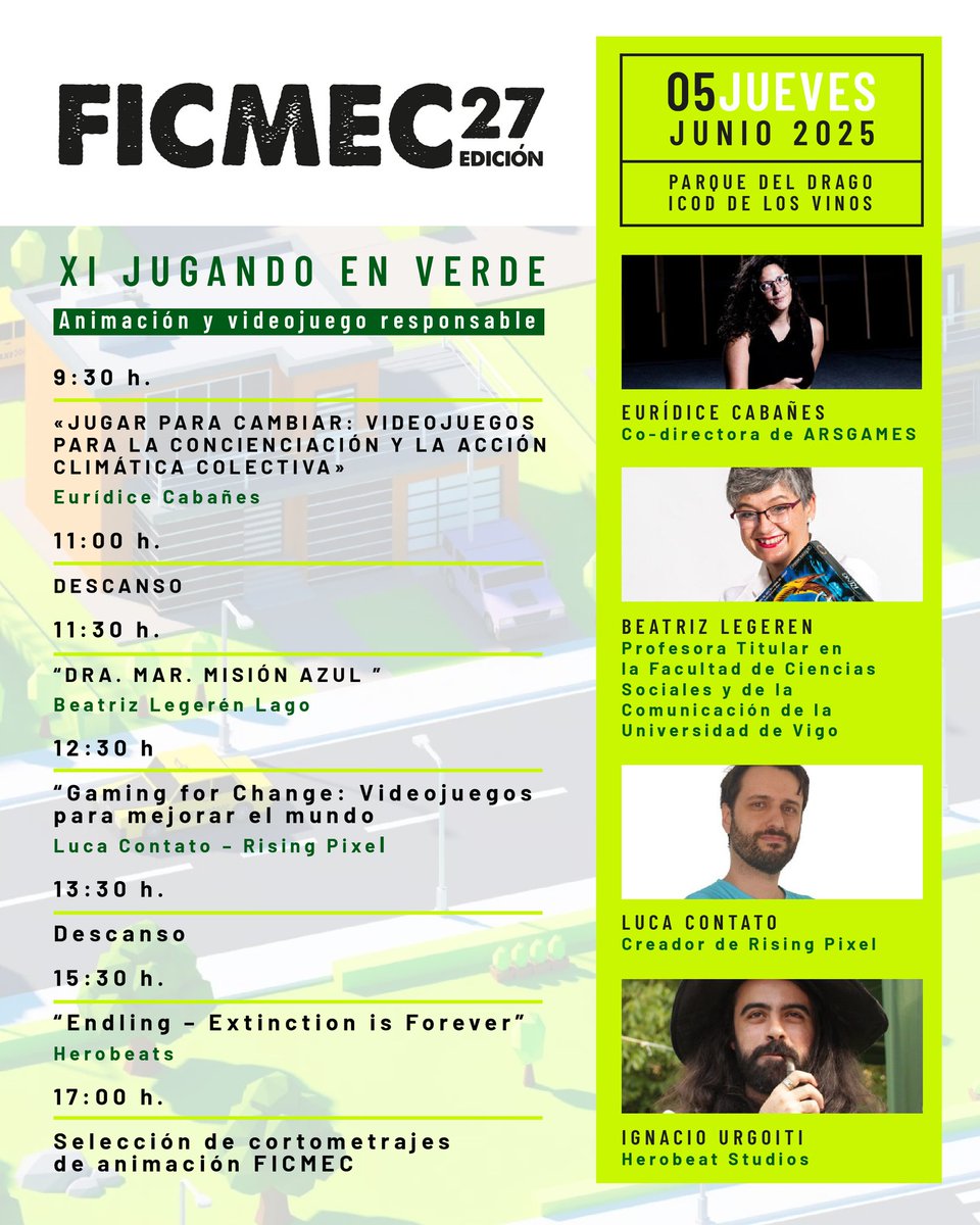 ¿Te interesa la intersección entre videojuegos y ecologismo? 

Pues estás de celebración, porque el 5 de junio tendrá lugar la XI edición de #JugandoEnVerde, la sección del <a href="/FICMECanarias/">FICMEC</a> dedicada a explorar la relación entre estos ámbitos 👇