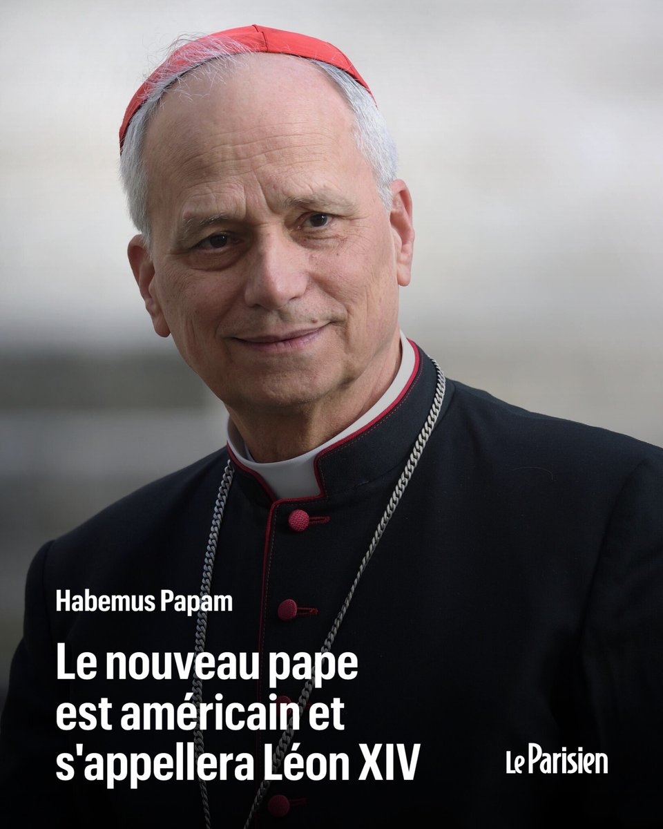 ALERTE INFO 🔴| C'est officiel, il s'agit du premier pape américain de l'histoire.
➡️ l.leparisien.fr/eLhm