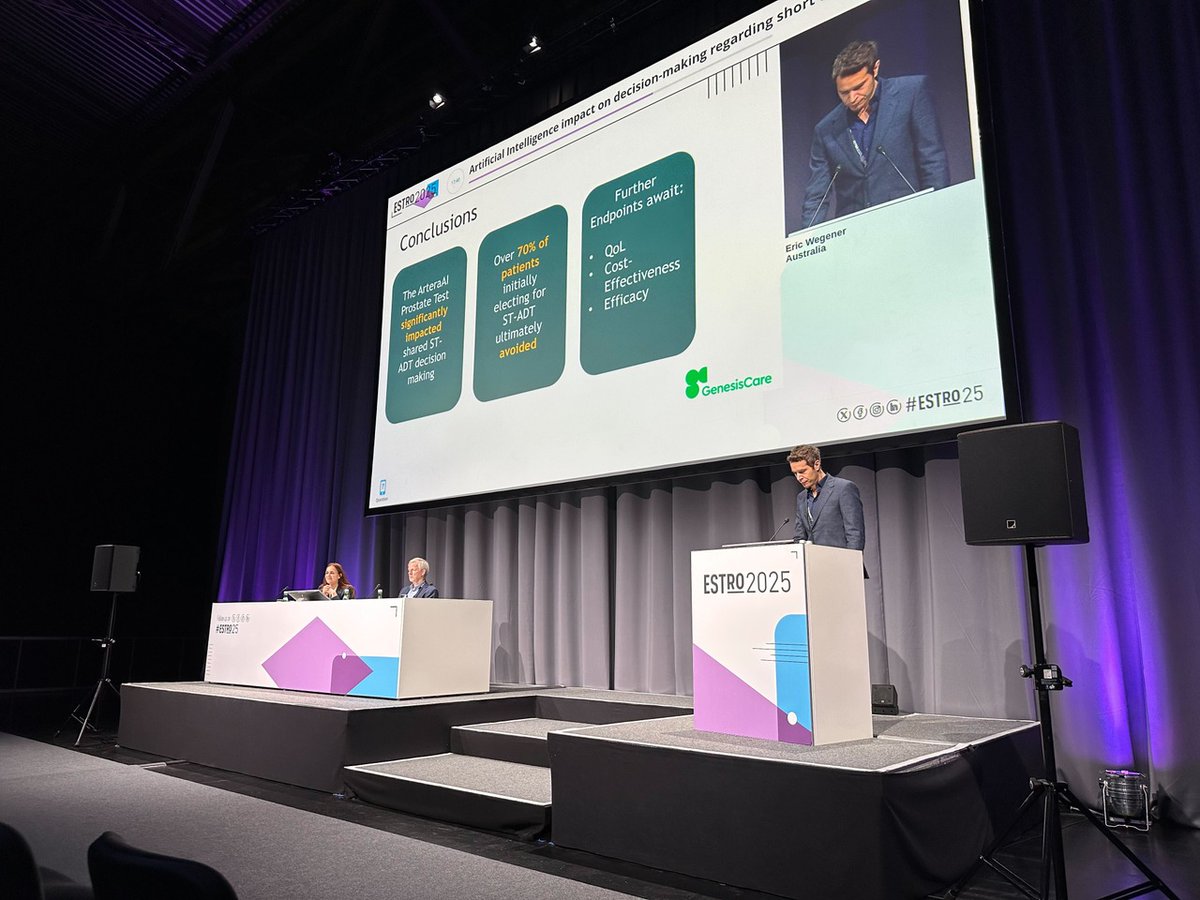 That’s a wrap on #ESTRO2025!

It was great to see the preliminary results from the ASTuTE trial showcasing how the #ArteraAI Prostate Test is impacting shared decision making around ST-ADT usage. 

Proud to help shape the future of AI in oncology.

 #ProstateCancer #ArteraOnTheGo