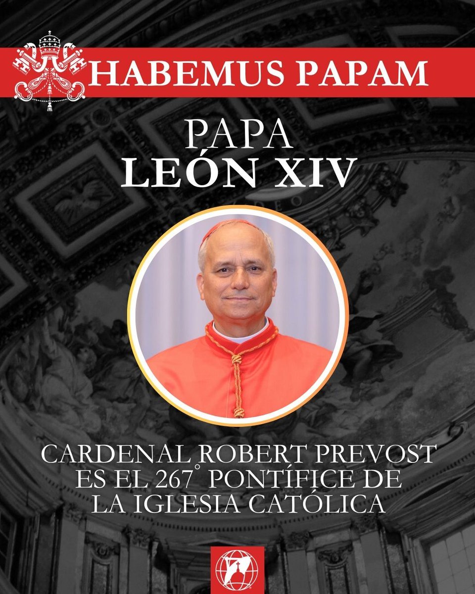 El Cardenal Robert Prevost es elegido como el 267° Papa de la Iglesia Católica, adopta el nombre de León XIV. 

Hoy, a las 18:07 horas (hora de Roma), el humo blanco emergió de la chimenea de la Capilla Sixtina, señal de que el Colegio de Cardenales ha elegido a un nuevo papa. De