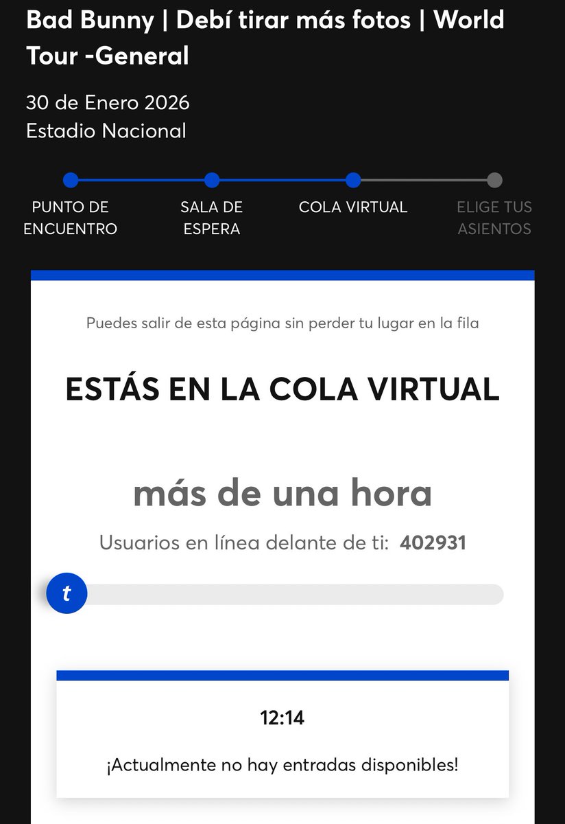 No que las entradas de Bad Bunny estaban muy caras y nadie iba a ir? Ayyy