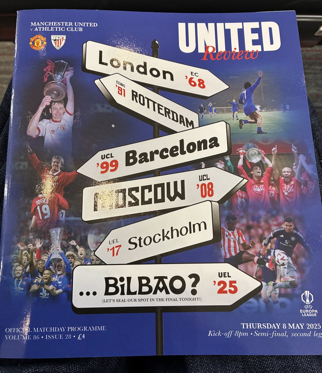 Surely #ManUtd can’t throw away a 3-0 first leg #EuropaLeague S/F advantage at #OldTrafford against #AthleticClub
Utd have never lost a home game in any European competition by 3+ goals.
Athletic Club have lost 7 of their 9 previous away games against English sides in Europe.