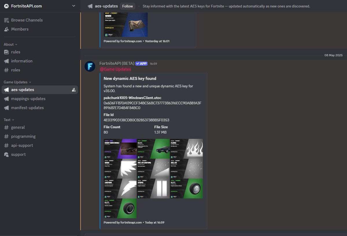 Fortnite API tweet media