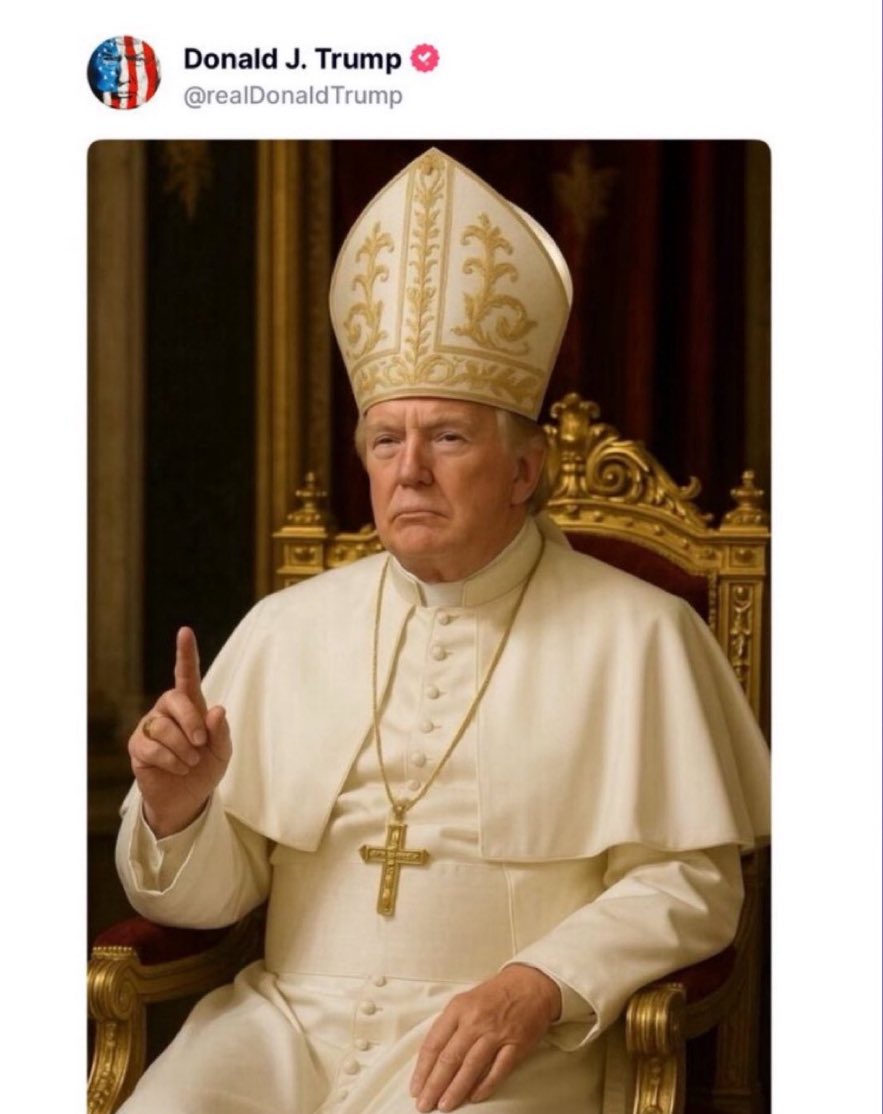 Billy ๐ฆ๐บโ๏ธ๐ข๐ฎ๐ฅท (@billyboda) on Twitter photo The new Pope is American! Pope Leo XIV
I guess <a href="/realDonaldTrump/">Donald J. Trump</a> was sending a signal with this post last week? ๐ค The new Pope is American! Pope Leo XIV
I guess <a href="/realDonaldTrump/">Donald J. Trump</a> was sending a signal with this post last week? ๐ค