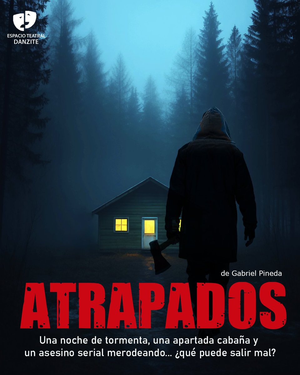Una noche de tormenta, una apartada cabaña y un asesino serial merodeando ¿Qué puede salir mal? Un thriller teatral
danzite.com.mx/atrapados
<a href="/CarteleraCDMX/">Cartelera Teatral CDMX</a>  <a href="/CulturaEnMexico/">Cultura en México 🇲🇽</a>
<a href="/teatroculturamx/">Teatro y Cultura CDMX</a> <a href="/seropodcast/">SERO podcast</a>
<a href="/vidasycolores/">Vidas y Colores</a> <a href="/papapandatv/">Papá Panda TV</a>
<a href="/alasbutacas/">Teatromanía</a> <a href="/venalteatroMX/">Ven Al Teatro MX 🎭</a> <a href="/VamosAlTeatr0/">Vamos Al Teatro</a>