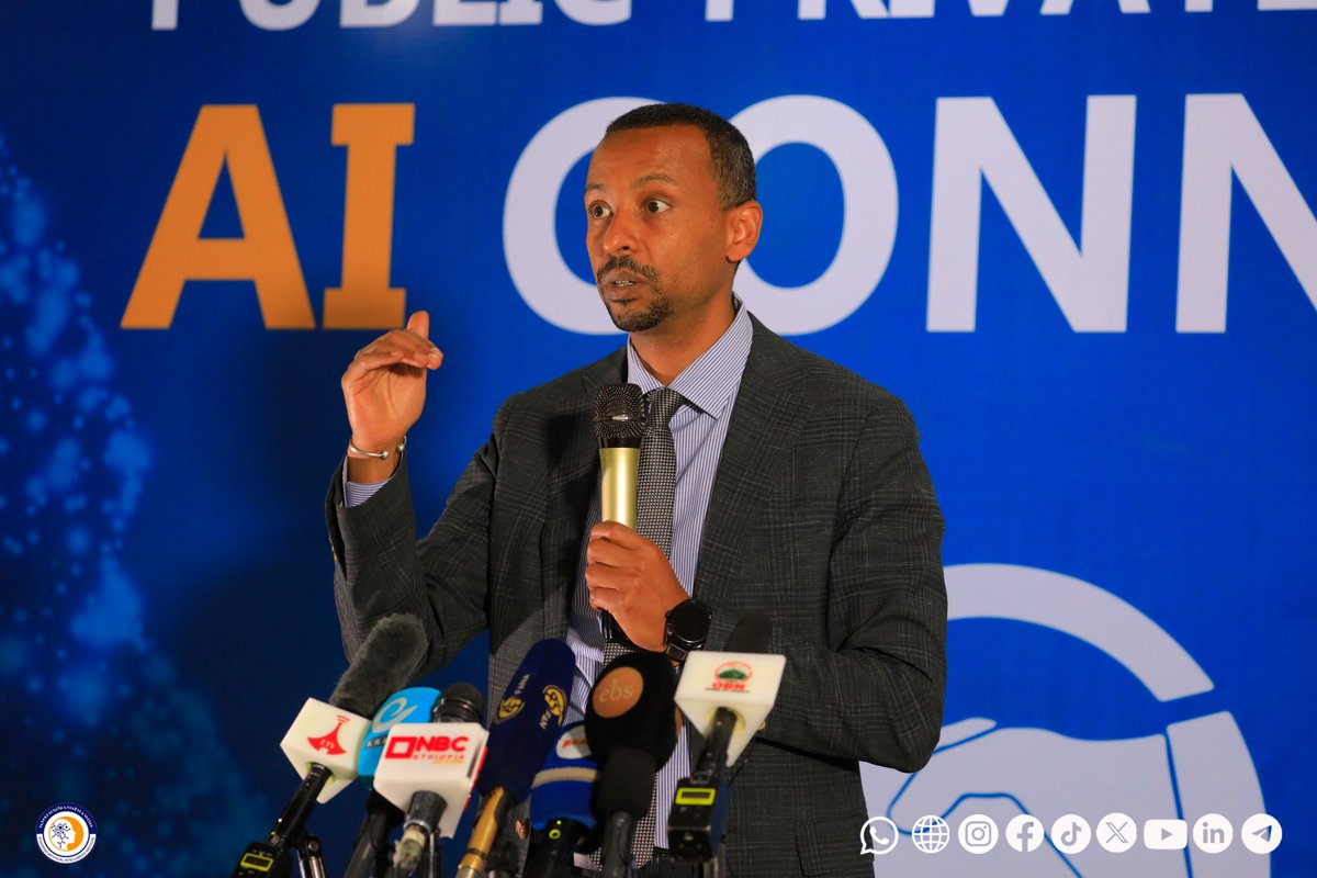 EthiopianAII's tweet photo. Public-Private Sector AI Connect Forum Concludes Successfully

The Ethiopian Artificial Intelligence Institute held a first-of-its-kind forum aimed at fostering collaboration between the public and private sectors. https://t.co/MFFjyAdZO4