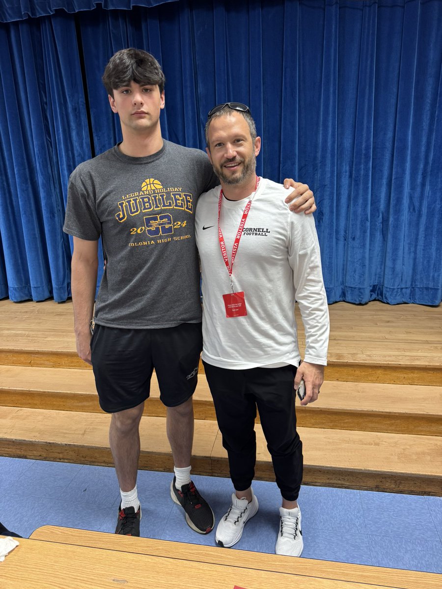 Thanks <a href="/Coach_Hatcher20/">Mike Hatcher</a> and <a href="/BigRed_Football/">Cornell Football</a> for dropping in to visit! <a href="/connorwhelan26/">Connor Whelan</a>