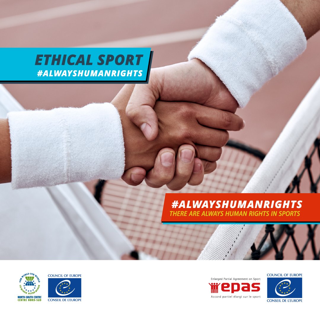 North-South Centre of the Council of Europe (@nscentre) on Twitter photo The <a href="/coe/">Council of Europe</a> work on Sport is structured around three thematic pillars.
⚖️Ethical Sport
☂️Safe Sport
🤝Inclusive Sport
Is one more important than the others? What do you think?
Visit the <a href="/CoE_Sports/">Council of Europe Sport</a> page to learn more about these themes! coe.int/en/web/sport/t…
#alwayshumanrighs The <a href="/coe/">Council of Europe</a> work on Sport is structured around three thematic pillars.
⚖️Ethical Sport
☂️Safe Sport
🤝Inclusive Sport
Is one more important than the others? What do you think?
Visit the <a href="/CoE_Sports/">Council of Europe Sport</a> page to learn more about these themes! coe.int/en/web/sport/t…
#alwayshumanrighs