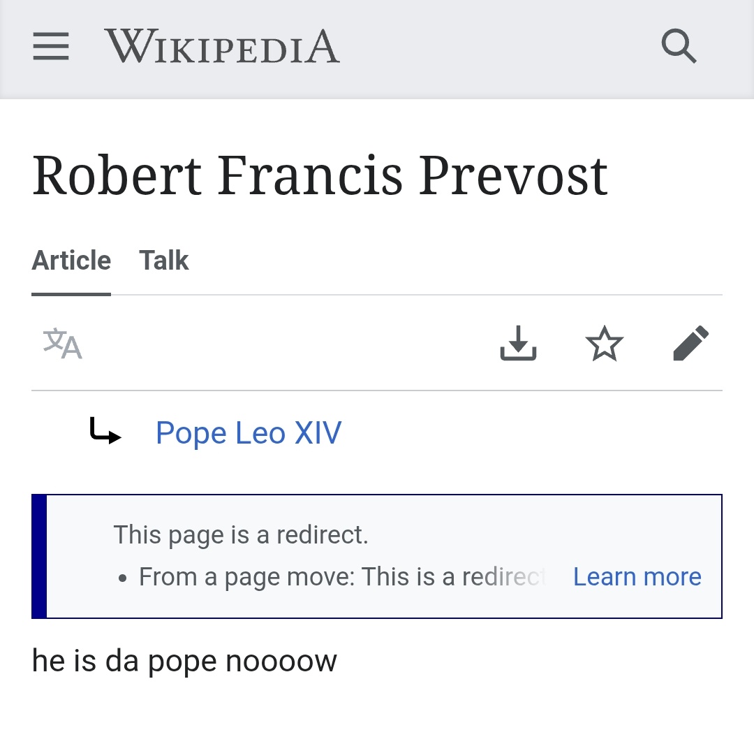 "he is da pope noooow"