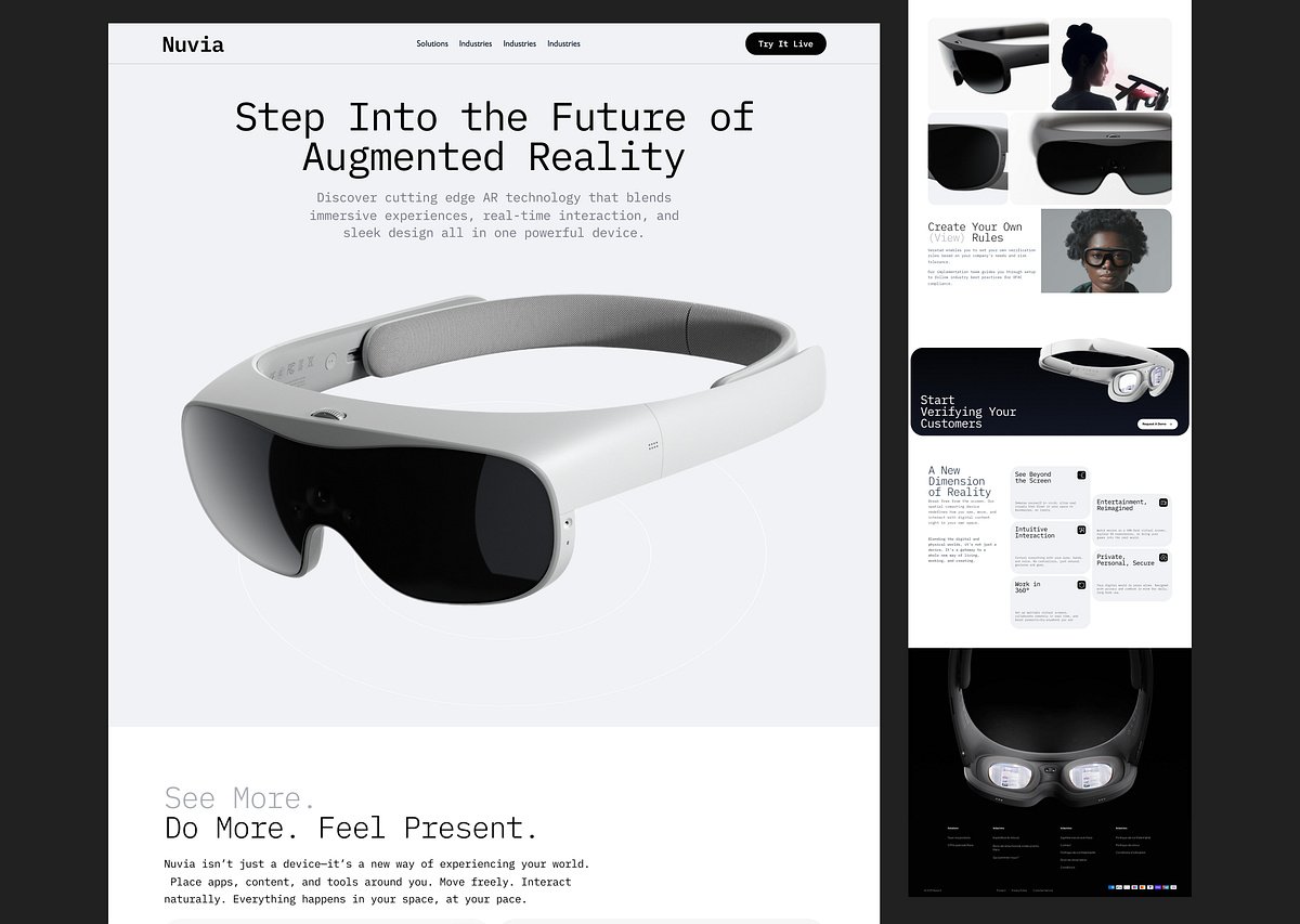Website design for an AR product ✨️