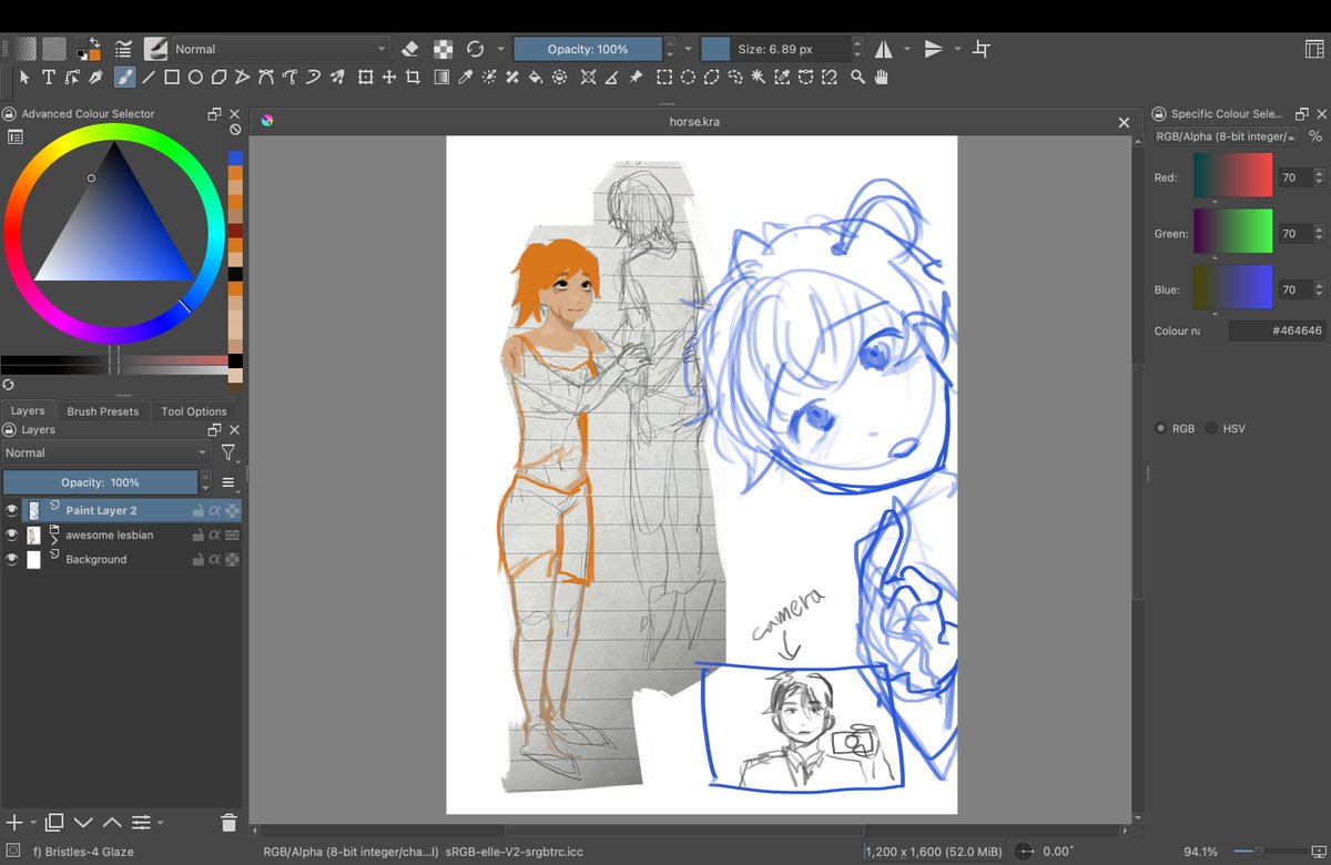 #horseracetests orange yellow cyan white (외국에서요새핫한애들임)