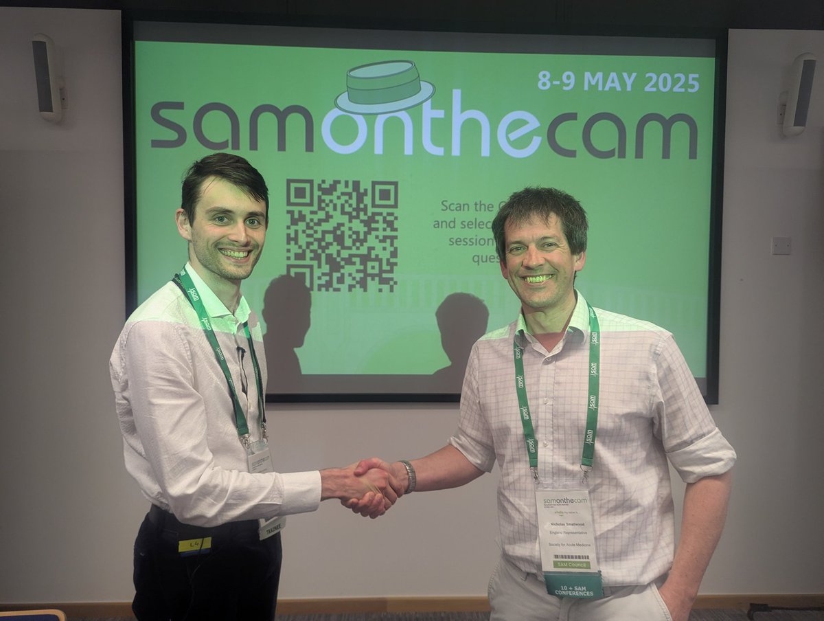 FAMUS (@famusultrasound) on Twitter photo And the winners of £100 or free attendance at next <a href="/acutemedicine/">SAM Online</a> conference are...
Tom Fisher with his talk 'Catching a paradox' and
Christopher Speakman with his poster titled 'POCUS@Home? Can Point of Care Ultrasound be used effectively in the community?'
Congratulations! And the winners of £100 or free attendance at next <a href="/acutemedicine/">SAM Online</a> conference are...
Tom Fisher with his talk 'Catching a paradox' and
Christopher Speakman with his poster titled 'POCUS@Home? Can Point of Care Ultrasound be used effectively in the community?'
Congratulations!