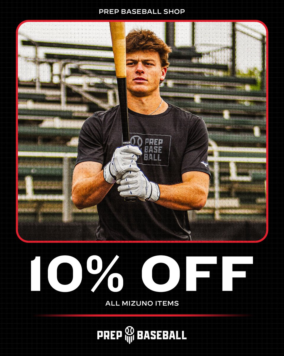 Prep Baseball (@prepbaseball) on Twitter photo ๐๐ซ๐๐ฉ ๐๐๐ฌ๐๐๐๐ฅ๐ฅ ๐๐ก๐จ๐ฉ ๐ ๐ถ๐๐๐ป๐ผ ๐ฆ๐ฎ๐น๐ฒ
For a limited time only, we are offering ๐ญ๐ฌ% ๐ข๐๐ ๐๐๐ ๐ ๐๐ญ๐จ๐ก๐ข ๐๐ง๐๐ ๐ฆ!
๐ Shop.PrepBaseball.com | <a href="/MizunoSportsUSA/">Mizuno Team Sports USA</a> ๐๐ซ๐๐ฉ ๐๐๐ฌ๐๐๐๐ฅ๐ฅ ๐๐ก๐จ๐ฉ ๐ ๐ถ๐๐๐ป๐ผ ๐ฆ๐ฎ๐น๐ฒ
For a limited time only, we are offering ๐ญ๐ฌ% ๐ข๐๐ ๐๐๐ ๐ ๐๐ญ๐จ๐ก๐ข ๐๐ง๐๐ ๐ฆ!
๐ Shop.PrepBaseball.com | <a href="/MizunoSportsUSA/">Mizuno Team Sports USA</a>