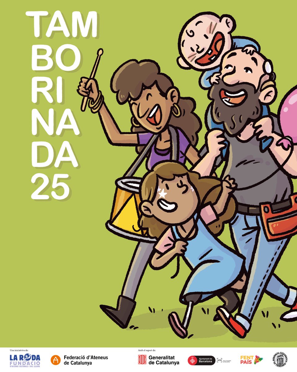 Fundació La Roda (@fundaciolaroda) on Twitter photo Ens fa molta il·lusió presentar-vos el nou cartell de la #Tamborinada2025!🤩
Una gran festa que omplirà els carrers de diferents municipis de Catalunya de famílies, activitats, diversió, sorpreses i molt més🎉
👉Cartell: <a href="/danigomezart/">danigomezart</a>
#FundaciolaRoda #Tamborinada #FemRodarlaRoda Ens fa molta il·lusió presentar-vos el nou cartell de la #Tamborinada2025!🤩
Una gran festa que omplirà els carrers de diferents municipis de Catalunya de famílies, activitats, diversió, sorpreses i molt més🎉
👉Cartell: <a href="/danigomezart/">danigomezart</a>
#FundaciolaRoda #Tamborinada #FemRodarlaRoda