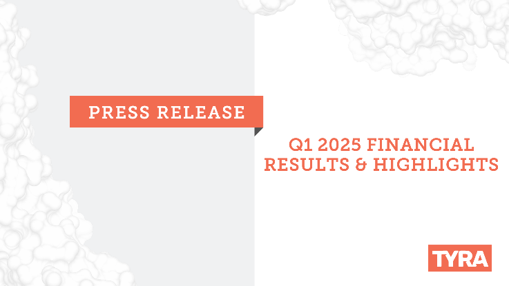 Tyra Biosciences (@tyrabiosciences) on Twitter photo Today, <a href="/TyraBiosciences/">Tyra Biosciences</a> reported financial results for the first quarter of 2025 and recent highlights. More details here: prnewswire.com/news-releases/… Today, <a href="/TyraBiosciences/">Tyra Biosciences</a> reported financial results for the first quarter of 2025 and recent highlights. More details here: prnewswire.com/news-releases/…