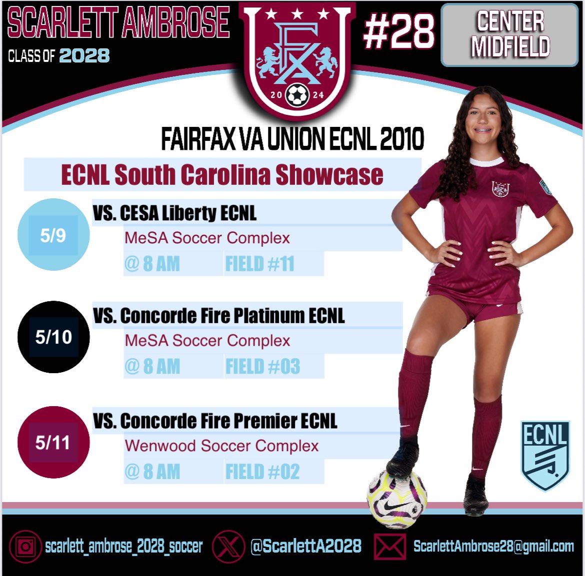 Excited for the ECNL South Carolina Showcase! <a href="/TheSoccerWire/">SoccerWire</a> <a href="/TopDrawerSoccer/">TopDrawerSoccer</a> <a href="/ImCollegeSoccer/">College Soccer Truth ™</a> <a href="/PrepSoccer/">Prep Soccer ⚽️</a> <a href="/ImYouthSoccer/">ECNL/GA/Recruiting/College Soccer</a> <a href="/UnionECNL/">Union ECNL Girls Recruiting</a> <a href="/ffxvaunion/">Fairfax VA Union ECNL</a> <a href="/ecnl2010/">Union 10 ECNL</a> <a href="/ECNLMidNorth/">ECNL Mid Atlantic & North Atlantic</a> <a href="/ECNLgirls/">ECNL Girls</a>
