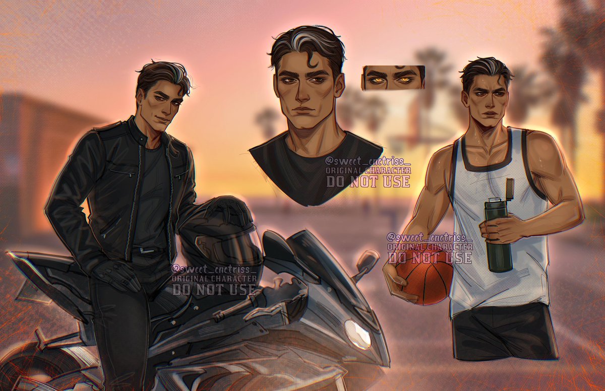 [OC] David 🐺🫶 character sketch sheet