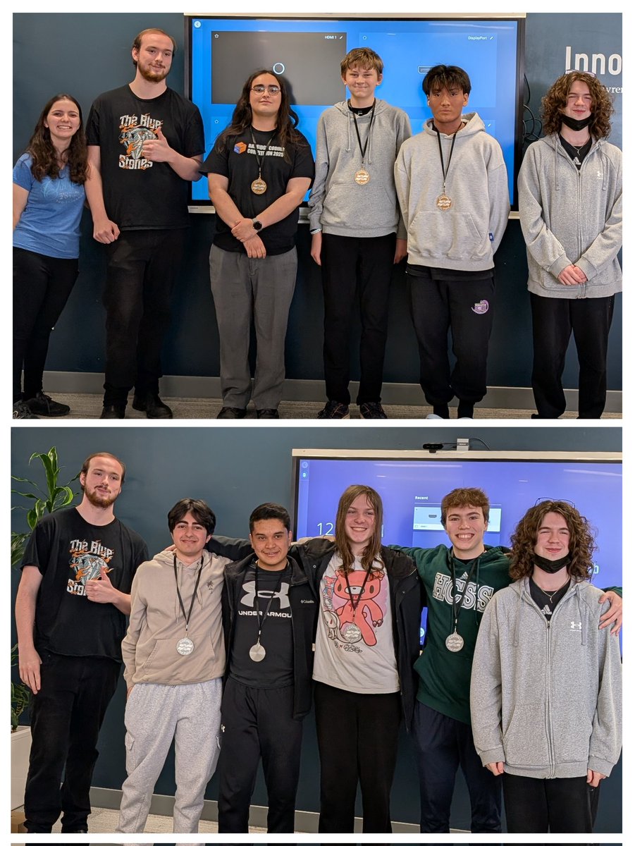 SilvaSonja's tweet image. Congratulations to the @HolyCrossCSS Coding Team on a very successful 3rd competition!
In 1st place: Christian, Juha and Lincoln
In 2nd place: Matteo, Rafael, Ethan and Luke
@alcdsb #codingTeam #competitions