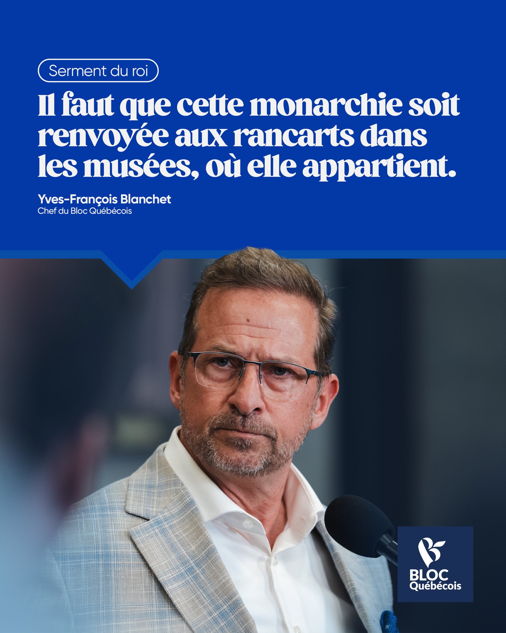 Bloc Québécois on X: "Nos députés n'assisteront pas au discours du roi  Charles III et nous ramènerons en Chambre un projet de loi mettant fin à  l'obligation de prêter serment au roi