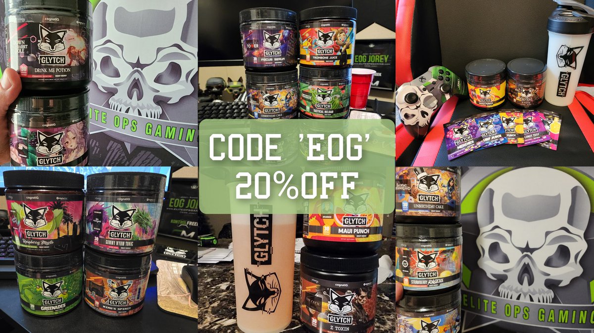 Use code 'EOG' for 20%OFF <a href="/GLYTCHEnergy/">GLYTCH Energy</a> !

Over 30 Flavors to choose from!

Check it out🛒:
glytchenergy.com/?rfsn=7951397.…

P.S. Someone who REPOSTS this will get a $10 GiftCard 👀