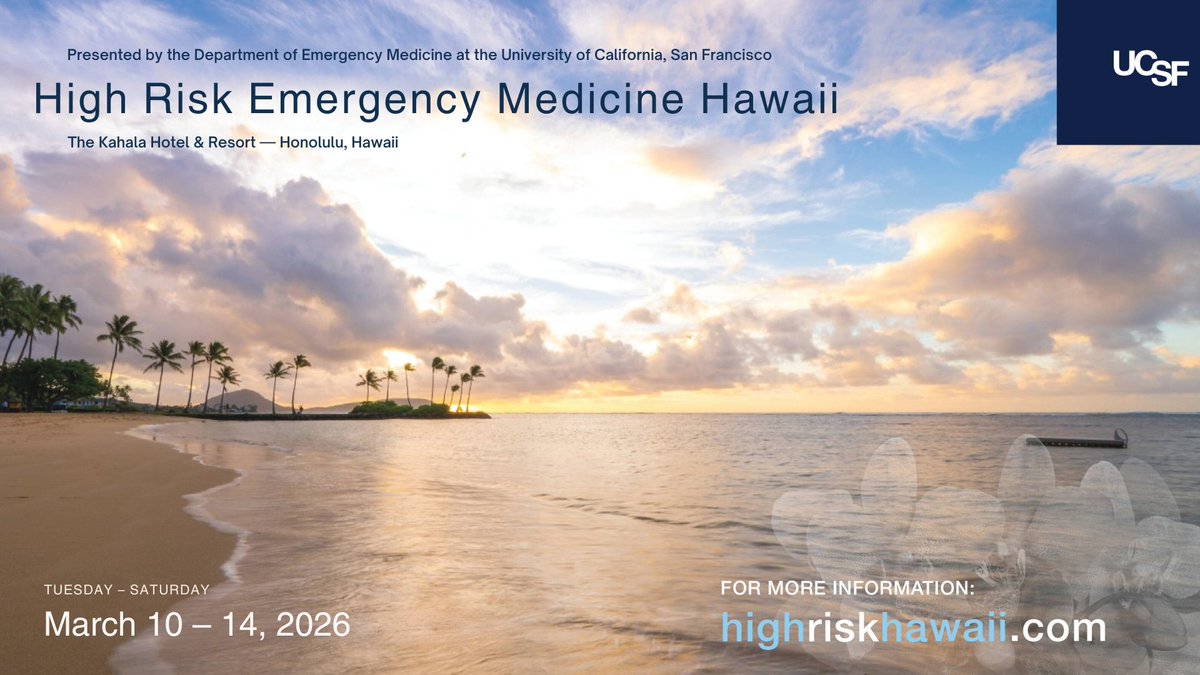 Save the Date!🗓️

Our annual CME conference returns to Honolulu March 10 – 14, 2026. 

Join us to enhance your practice in paradise with our world-class speakers &amp; hands-on learning labs (EKG, ultrasound, airway). Registration is now open: direc.to/naQ_

#HREMHawaii2026