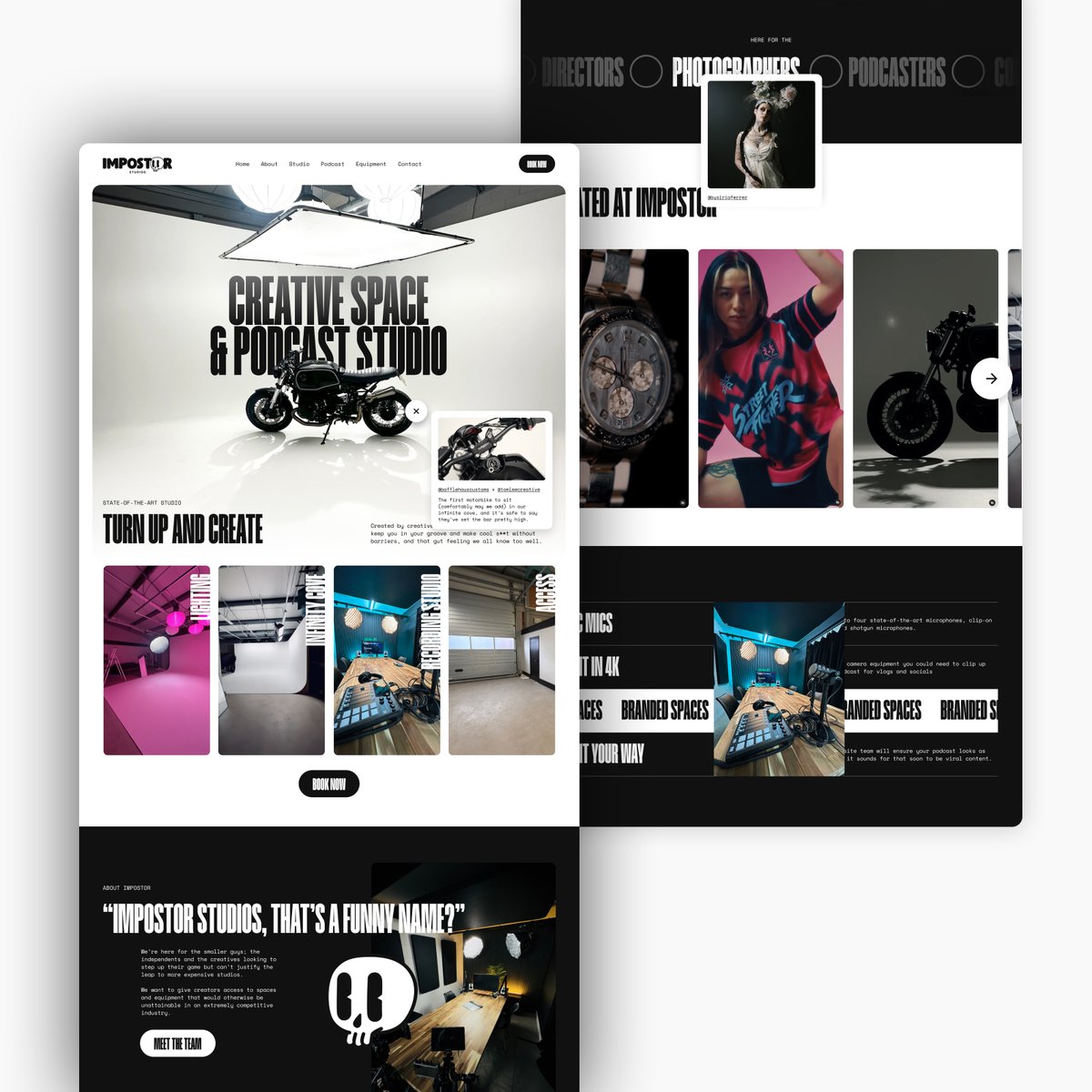 Recent design work for a local creative studio