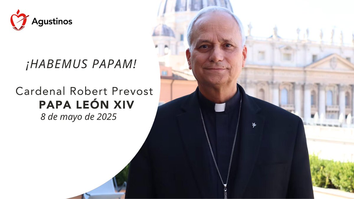 OSA_Agustinos's tweet image. Con corazón agradecido y esperanza renovada, damos gracias a Dios por la elección del nuevo Papa León XIV, el cardenal agustino, Robert Prevost.
Nos unimos en oración para que el Señor lo fortalezca en su misión, y que, como San Agustín, guíe con sabiduría, humildad y caridad.