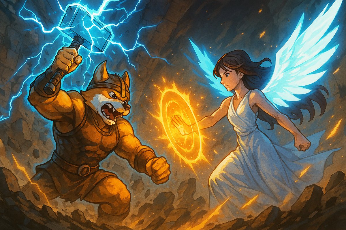 Zdenekpeny's tweet photo. Check out.... @Meme_Kombat 🚀🚀🚀
Floki Inu wields thunder, Milady answers with angelic magic! A legendary clash of power and grace shakes the Meme Kombat arena. Who will emerge victorious?
#FanArt #DigitalArt $MK
#MemeKombat #FlokiInu #Milady #CryptoBattle #NFTArt #Web3War https://t.co/CX0GGw3i59
