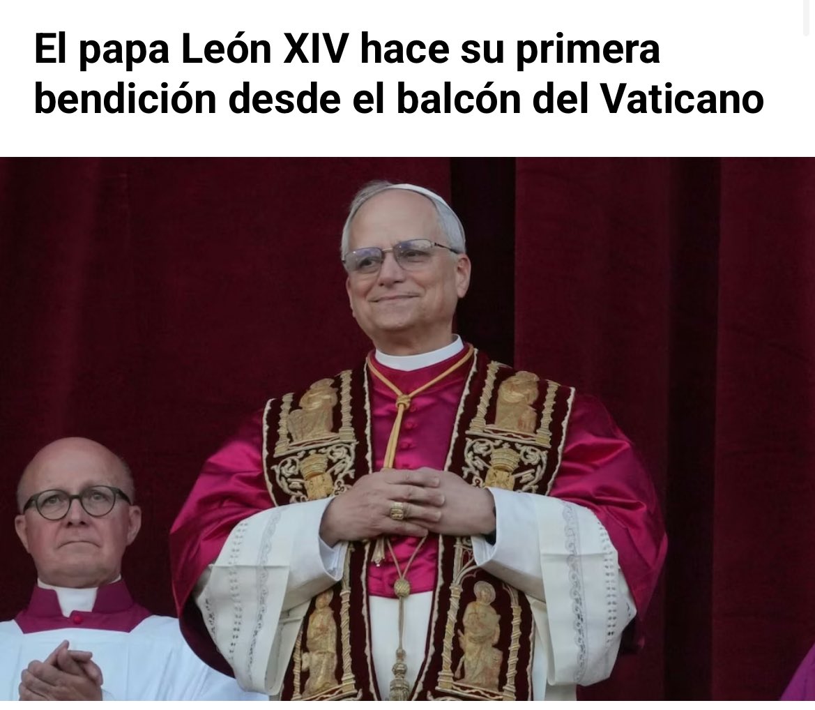 draclarisel's tweet photo. Habemos Papa. 
La iglesia Catolica celebra que ya tiene Papa.
Que Dios sea el guía de esta encomienda que hoy asume.
#HabemusPapam https://t.co/aMy1I9gmPp
