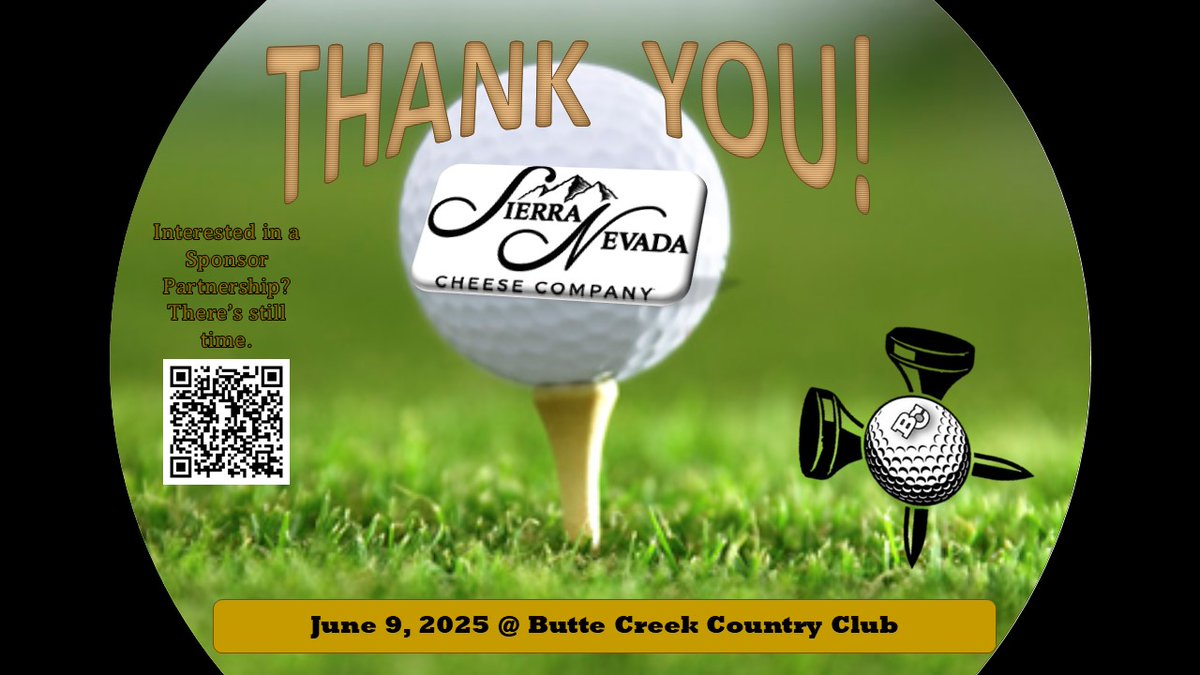 ButteFootball's tweet image. Thank You @SierraNevadaCC for the Raffle Basket Prize!
Get in on the fun at Butte Creek Country Club, June 9 and have a good time with Your Roadrunners! Interested in Becoming a 2025 Program Sponsor? Hit the QR Code in the graphic, Or this link charitygolftoday.com/event?e=18463&… #BCPride