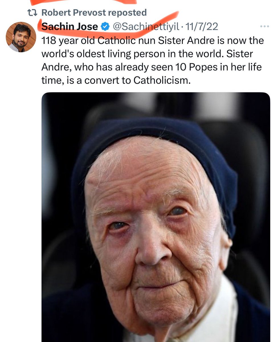 I’m deeply honoured that the new Pope Leo XIV has been following my posts on social media and even sharing them.