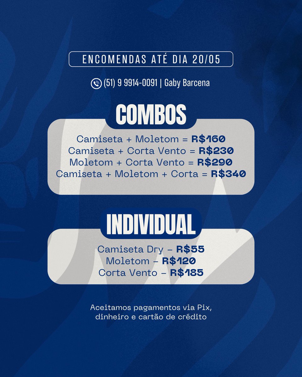 Salário na conta é hora de garantir essas belezuras aqui!! 

Também aceitamos cartões de crédito, e para os apoios que vão adquirir esse combo perfeito teremos link para pagamento no credito (pra tu parcelar em 12x e nem sentir no bolso)