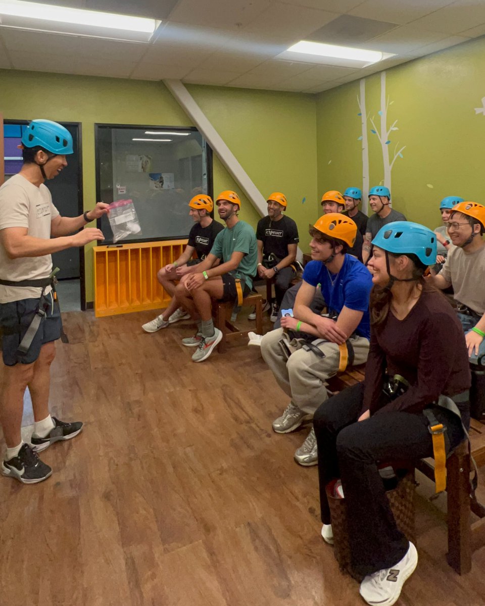 InnoCaption's tweet photo. InnoCaption's latest team-building event was a rock climbing adventure.  🙌 Rock climbing is a way to build community and actually has positive benefits for mental health! #MentalHealth #TeamBuilding #InnoCaption https://t.co/Cd5fY53HQH