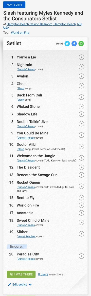 SlashSaoPaulo's tweet photo. #OnThisDay 10 years ago #SKMC played live at Hampton Beach Casino Ballroom, Hampton Beach, NH, USA ๐บ๐ธ, for World on Fire Tour ๐ฅ๐ฅ๐ฅ
Here's an epic "Anastasia" performance, and the night's setlist ๐ฉ๐ค
๐ฅ: nyw9612 on YT
@Slash #Slash #Anastasia #SetlistFM #tbt #live #show https://t.co/BXGdKWkr2j